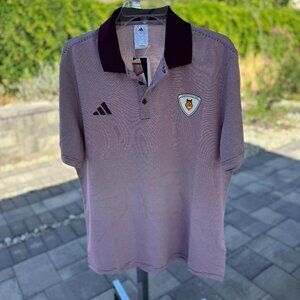 Mens ASU Adidas Maroon White Thin Stripe Polo Size L